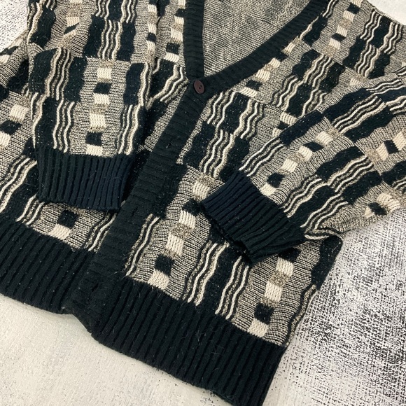 PATCHWORK CARDIGAN MEDIUM VERY 80s 90s - Picture 5 of 6